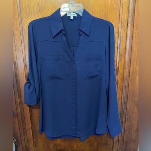 Express Women's Portofino Deep Blue Blouse